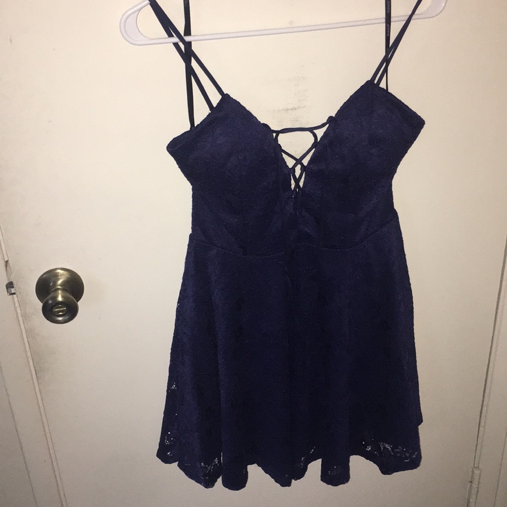 Blue Lace Party Dress